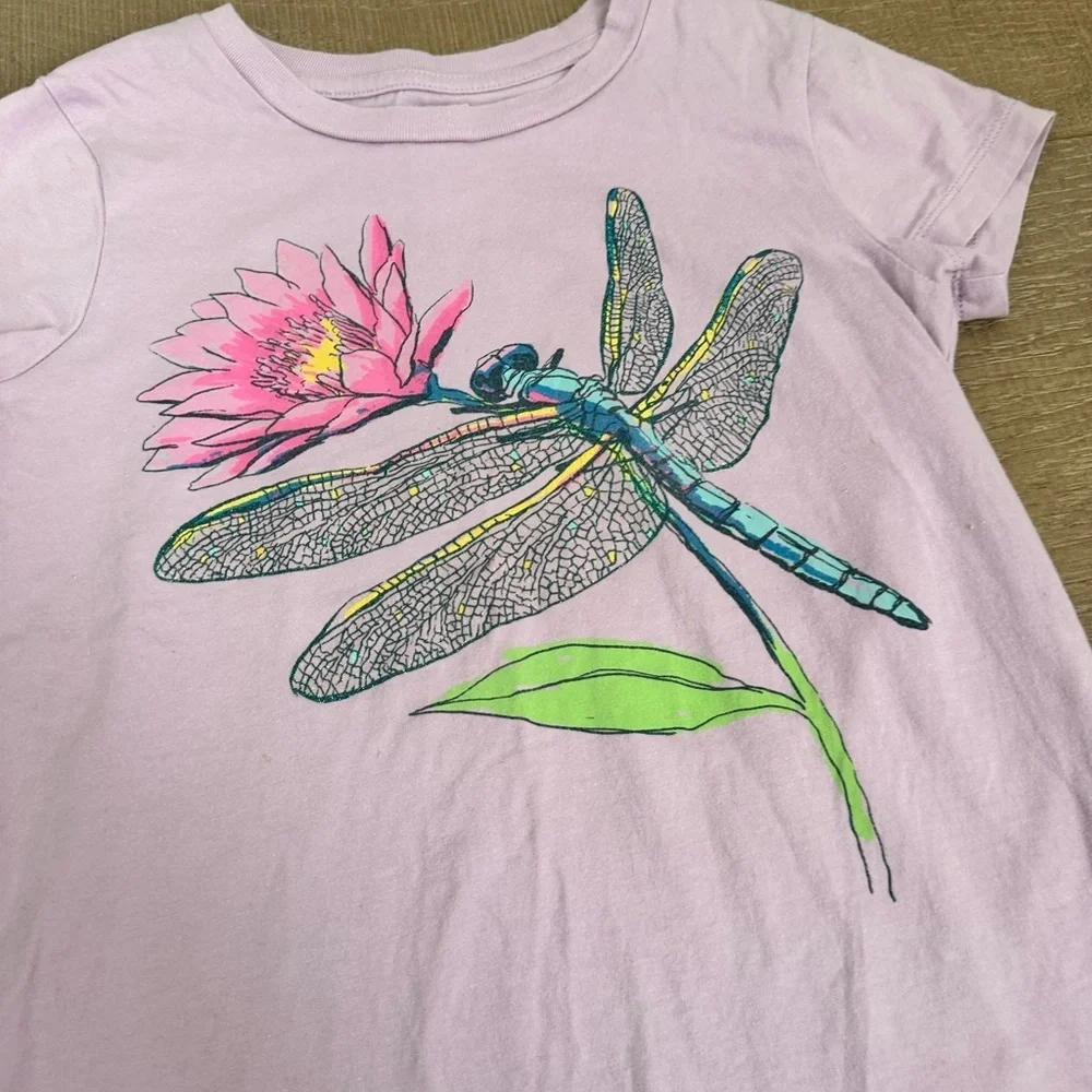 Peek Lavender Tee with Dragonfly and Flower